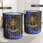 Hatshepsut Laundry Basket with Queen King Portrait, Temple Illustration and Blue-Gold Hieroglyphic - African Pride