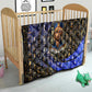 Hatshepsut Quilt with Queen King Portrait, Temple Illustration and Blue-Gold Hieroglyphic - African Pride
