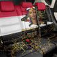 Hatshepsut Back Car Seat Cover with Royal Portrait, Pre-Colonial Empires Text and Red-Black Honeycomb - African Pride