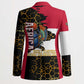 Hatshepsut Blazer with Royal Portrait, Pre-Colonial Empires Text and Red-Black Honeycomb - African Pride