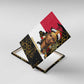 Hatshepsut Canvas Wall Art with Royal Portrait, Pre-Colonial Empires Text and Red-Black Honeycomb - African Pride