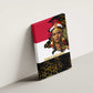 Hatshepsut Canvas Wall Art with Royal Portrait, Pre-Colonial Empires Text and Red-Black Honeycomb - African Pride