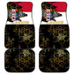 Hatshepsut Car Mats with Royal Portrait, Pre-Colonial Empires Text and Red-Black Honeycomb - African Pride