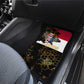 Hatshepsut Car Mats with Royal Portrait, Pre-Colonial Empires Text and Red-Black Honeycomb - African Pride