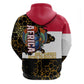 Hatshepsut Hoodie with Royal Portrait, Pre-Colonial Empires Text and Red-Black Honeycomb - African Pride