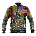 Wangari Maathai Baseball Jacket Colorful Nature-Inspired Design Empowerment Quote African Print Environmental - African Pride