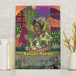 Wangari Maathai Canvas Wall Art Colorful Nature-Inspired Design Empowerment Quote African Print Environmental - African Pride
