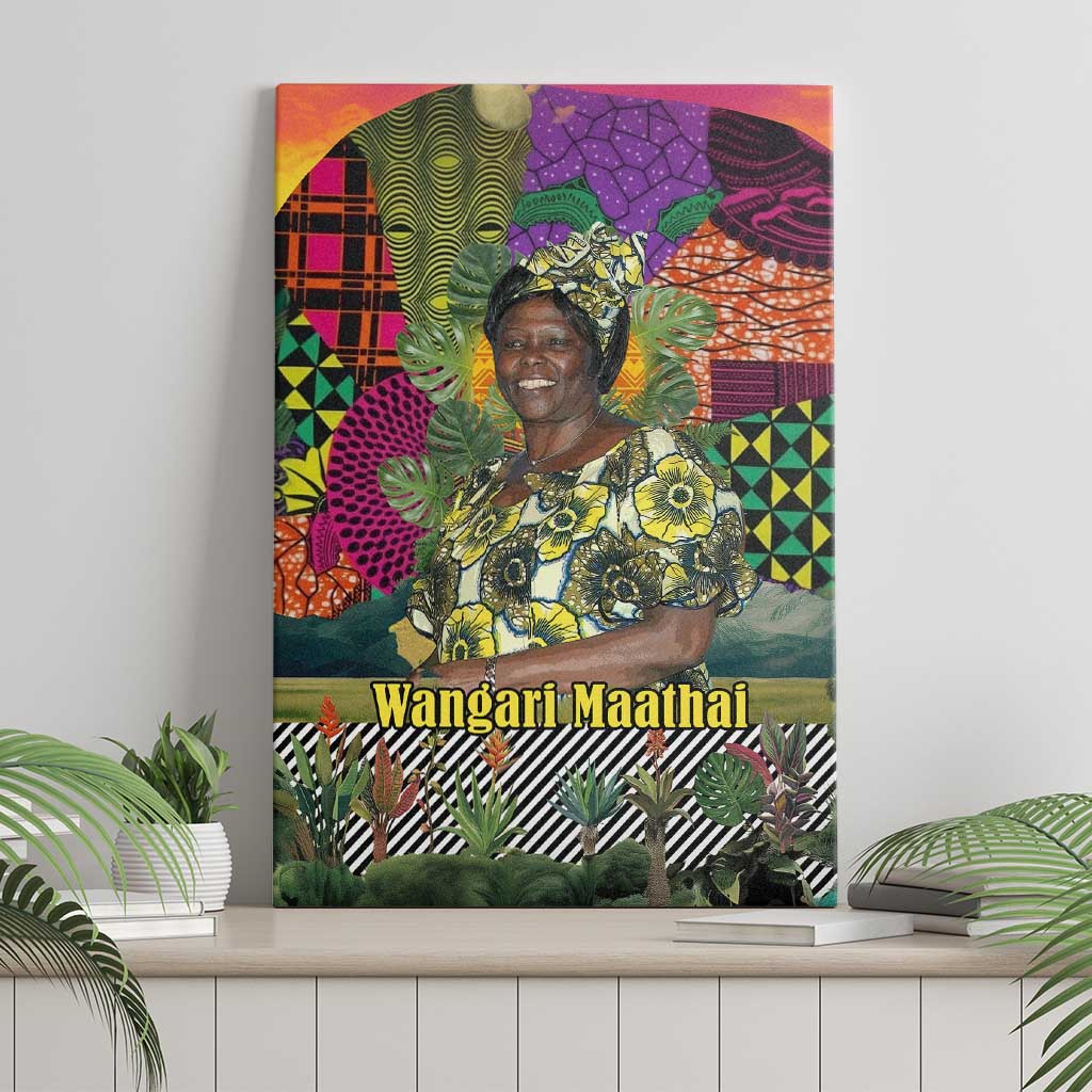 Wangari Maathai Canvas Wall Art Colorful Nature-Inspired Design Empowerment Quote African Print Environmental - African Pride