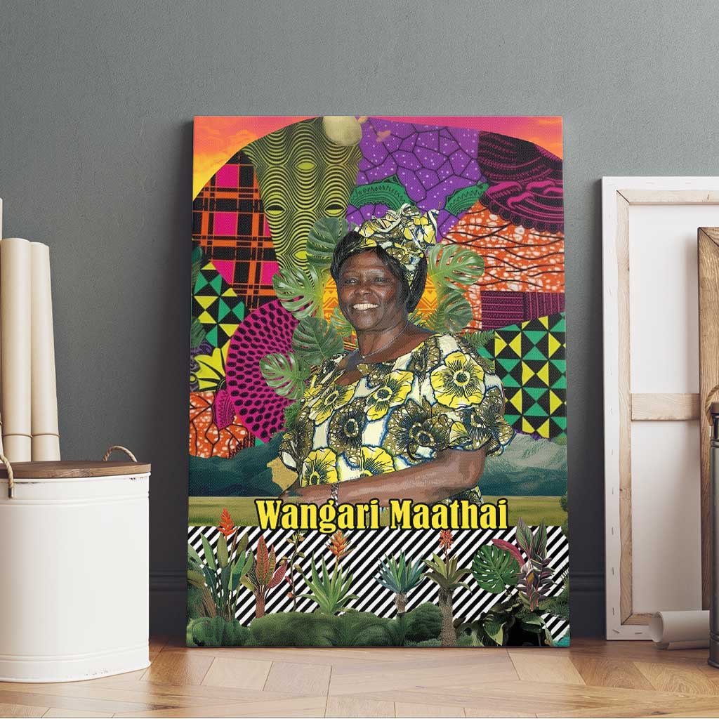 Wangari Maathai Canvas Wall Art Colorful Nature-Inspired Design Empowerment Quote African Print Environmental - African Pride