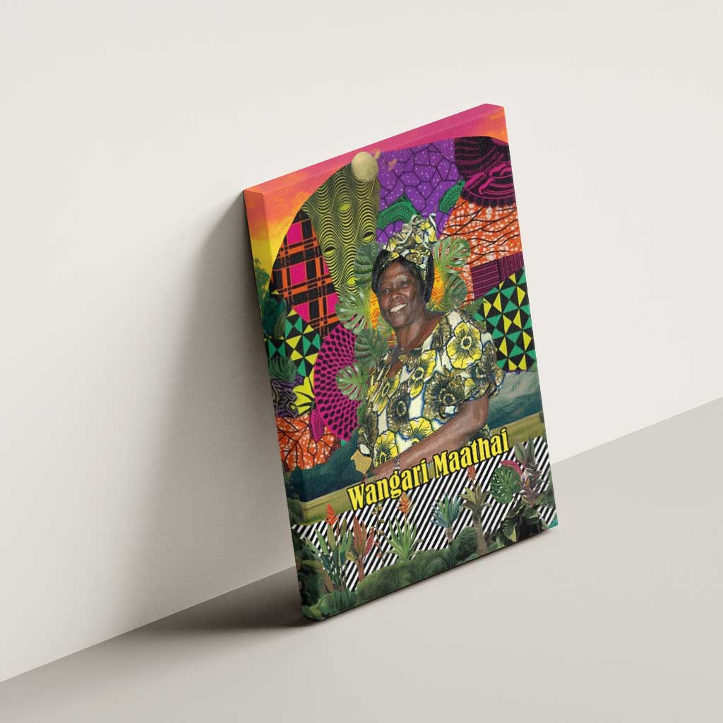 Wangari Maathai Canvas Wall Art Colorful Nature-Inspired Design Empowerment Quote African Print Environmental - African Pride