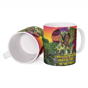 Wangari Maathai Ceramic Mug Colorful Nature-Inspired Design Empowerment Quote African Print Environmental - African Pride