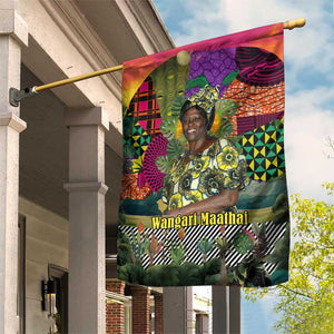 Wangari Maathai Garden Flag Colorful Nature-Inspired Design Empowerment Quote African Print Environmental - African Pride
