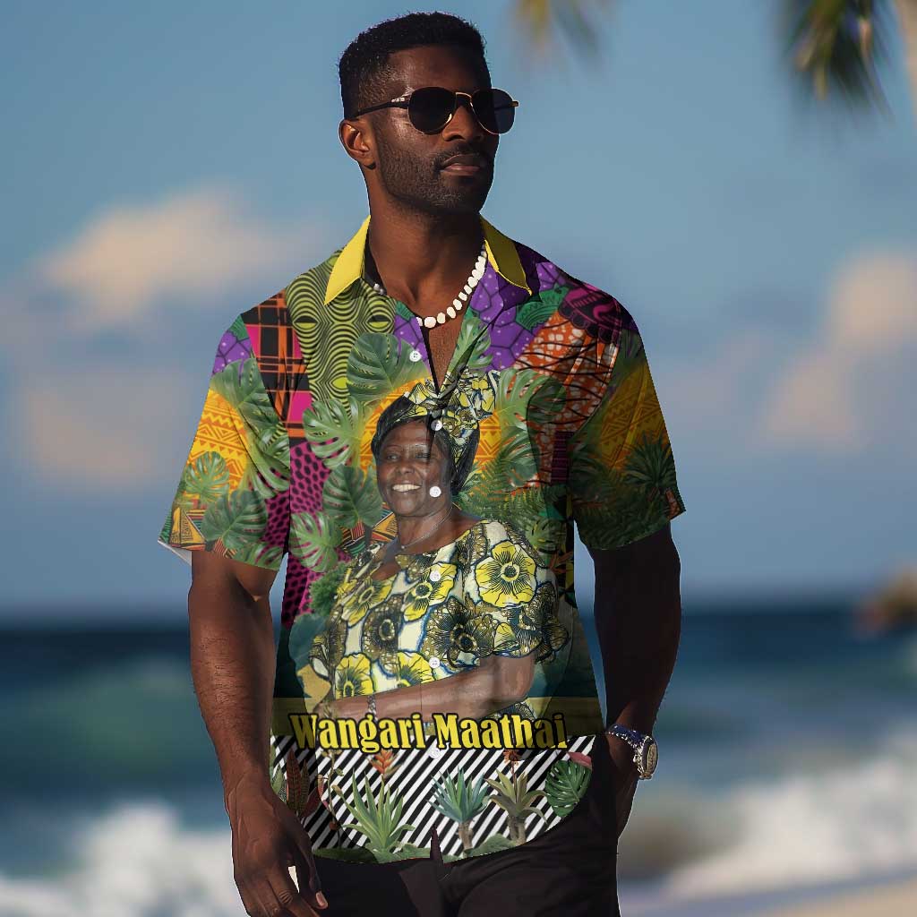 Wangari Maathai Hawaiian Shirt Colorful Nature-Inspired Design Empowerment Quote African Print Environmental - African Pride