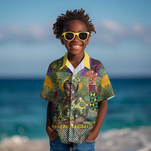 Wangari Maathai Kid Hawaiian Shirt Colorful Nature-Inspired Design Empowerment Quote African Print Environmental - African Pride