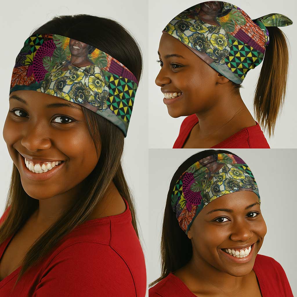 Wangari Maathai Neck Gaiter Colorful Nature-Inspired Design Empowerment Quote African Print Environmental - African Pride