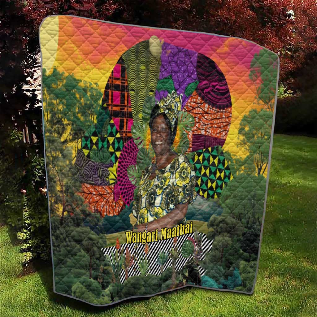 Wangari Maathai Quilt Colorful Nature-Inspired Design Empowerment Quote African Print Environmental - African Pride