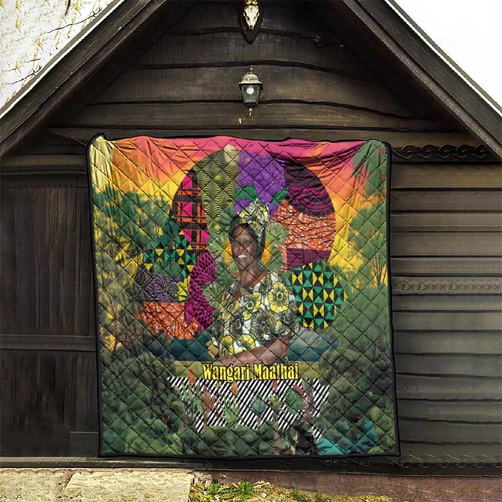 Wangari Maathai Quilt Colorful Nature-Inspired Design Empowerment Quote African Print Environmental - African Pride