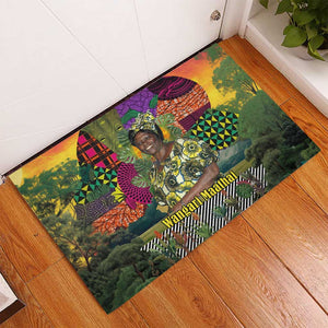 Wangari Maathai Rubber Doormat Colorful Nature-Inspired Design Empowerment Quote African Print Environmental - African Pride