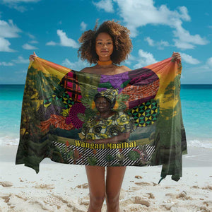Wangari Maathai Sarong Colorful Nature-Inspired Design Empowerment Quote African Print Environmental - African Pride