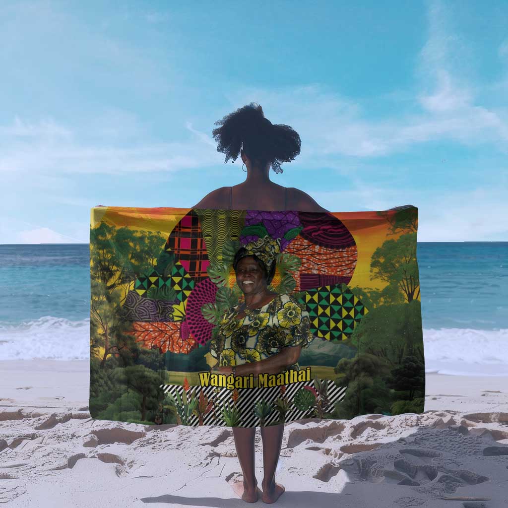 Wangari Maathai Sarong Colorful Nature-Inspired Design Empowerment Quote African Print Environmental - African Pride