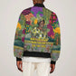 Wangari Maathai Sleeve Zip Bomber Jacket Colorful Nature-Inspired Design Empowerment Quote African Print Environmental - African Pride