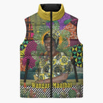 Wangari Maathai Sleeveless Puffer Jacket Colorful Nature-Inspired Design Empowerment Quote African Print Environmental - African Pride