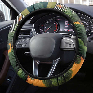 Wangari Maathai Steering Wheel Cover Colorful Nature-Inspired Design Empowerment Quote African Print Environmental - African Pride