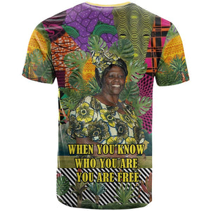 Wangari Maathai T shirt Colorful Nature-Inspired Design Empowerment Quote African Print Environmental - African Pride