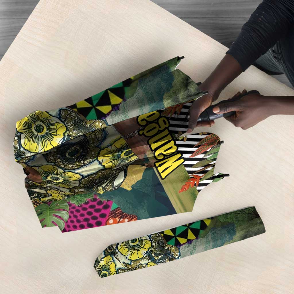 Wangari Maathai Umbrella Colorful Nature-Inspired Design Empowerment Quote African Print Environmental - African Pride