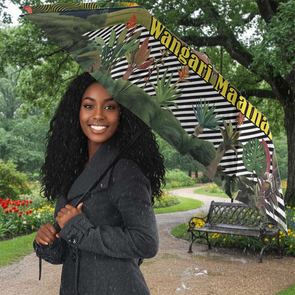 Wangari Maathai Umbrella Colorful Nature-Inspired Design Empowerment Quote African Print Environmental - African Pride