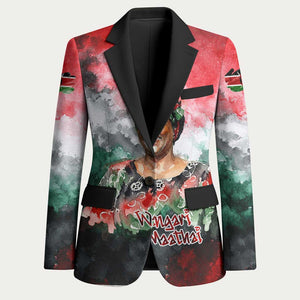 Wangari Maathai Blazer Kenyan Flag Watercolor Style - Environmental Quote Planting Trees Tribute Eco-Activism - African Pride