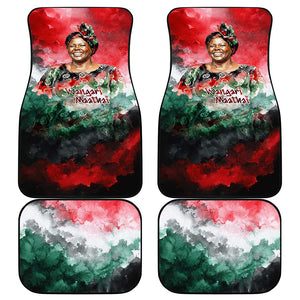 Wangari Maathai Car Mats Kenyan Flag Watercolor Style - Environmental Quote Planting Trees Tribute Eco-Activism - African Pride