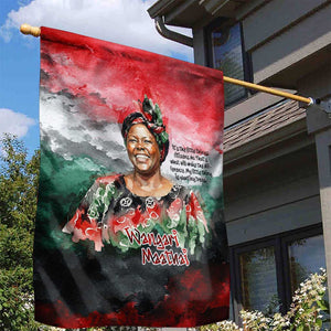 Wangari Maathai Garden Flag Kenyan Flag Watercolor Style - Environmental Quote Planting Trees Tribute Eco-Activism - African Pride