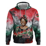 Wangari Maathai Hoodie Kenyan Flag Watercolor Style - Environmental Quote Planting Trees Tribute Eco-Activism - African Pride