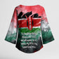 Wangari Maathai Kimono Sleeve Blouse Kenyan Flag Watercolor Style - Environmental Quote Planting Trees Tribute Eco-Activism - African Pride