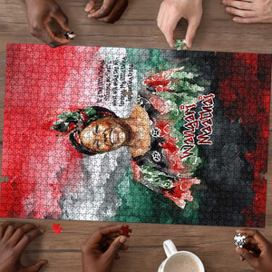 Wangari Maathai Puzzle Kenyan Flag Watercolor Style - Environmental Quote Planting Trees Tribute Eco-Activism - African Pride