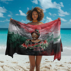Wangari Maathai Sarong Kenyan Flag Watercolor Style - Environmental Quote Planting Trees Tribute Eco-Activism - African Pride