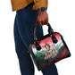 Wangari Maathai Shoulder Handbag Kenyan Flag Watercolor Style - Environmental Quote Planting Trees Tribute Eco-Activism - African Pride