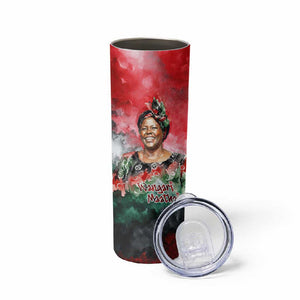 Wangari Maathai Skinny Tumbler Kenyan Flag Watercolor Style - Environmental Quote Planting Trees Tribute Eco-Activism - African Pride