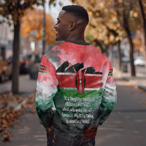 Wangari Maathai Sweatshirt Kenyan Flag Watercolor Style - Environmental Quote Planting Trees Tribute Eco-Activism - African Pride