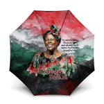 Wangari Maathai Umbrella Kenyan Flag Watercolor Style - Environmental Quote Planting Trees Tribute Eco-Activism - African Pride