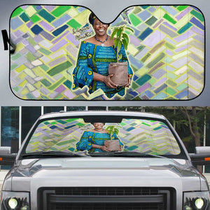 Wangari Maathai Auto Sun Shade Hummingbird Quote Tree Planting Theme Environmental Justice Tribute - African Pride