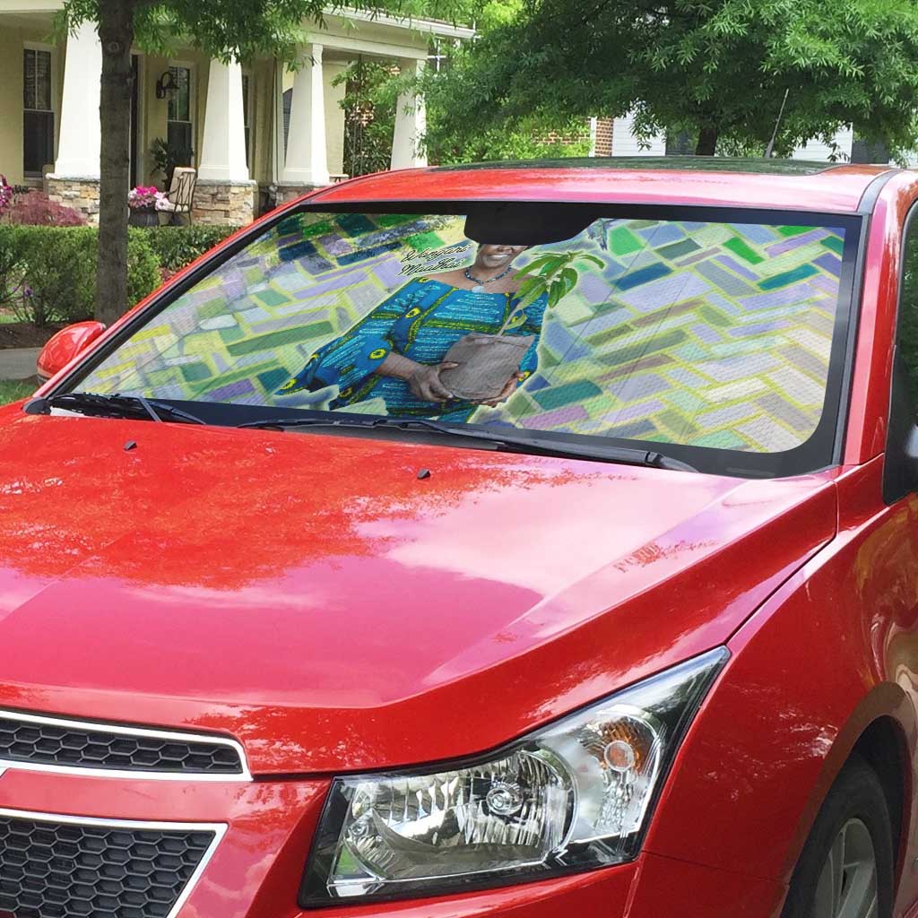Wangari Maathai Auto Sun Shade Hummingbird Quote Tree Planting Theme Environmental Justice Tribute - African Pride
