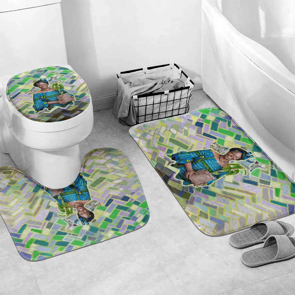 Wangari Maathai Bathroom Set Hummingbird Quote Tree Planting Theme Environmental Justice Tribute - African Pride