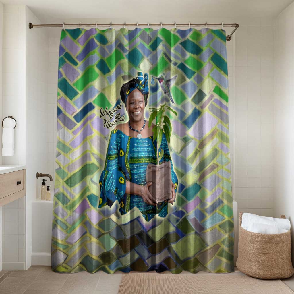 Wangari Maathai Bathroom Set Hummingbird Quote Tree Planting Theme Environmental Justice Tribute - African Pride