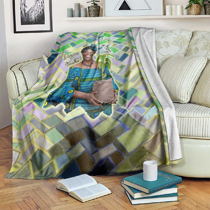 Wangari Maathai Blanket Hummingbird Quote Tree Planting Theme Environmental Justice Tribute - African Pride