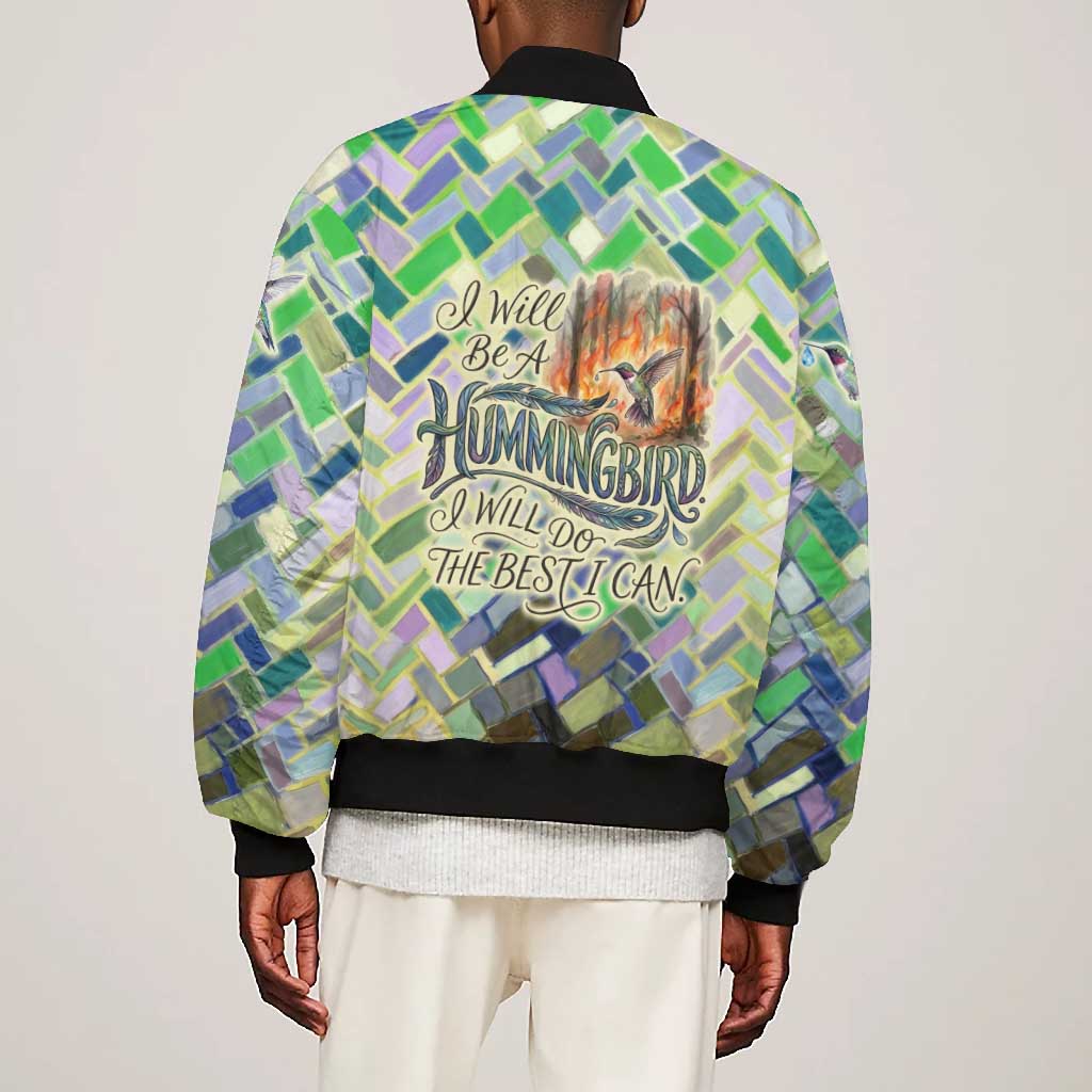 Wangari Maathai Bomber Jacket Hummingbird Quote Tree Planting Theme Environmental Justice Tribute - African Pride