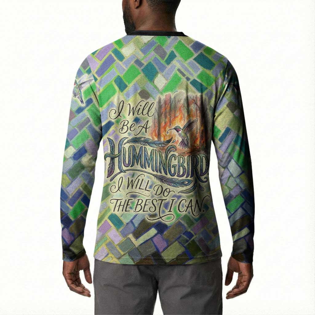 Wangari Maathai Button Sweatshirt Hummingbird Quote Tree Planting Theme Environmental Justice Tribute