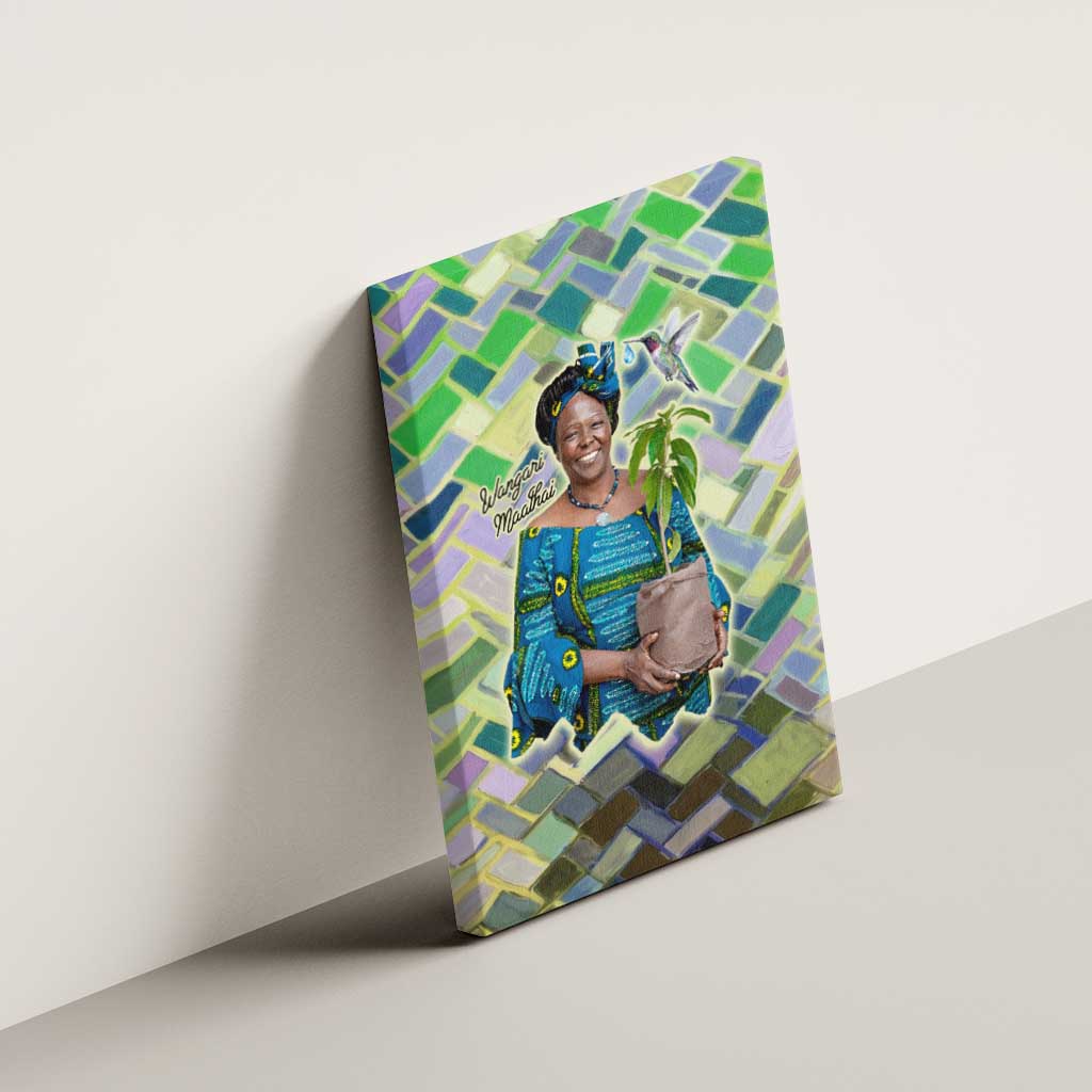 Wangari Maathai Canvas Wall Art Hummingbird Quote Tree Planting Theme Environmental Justice Tribute - African Pride