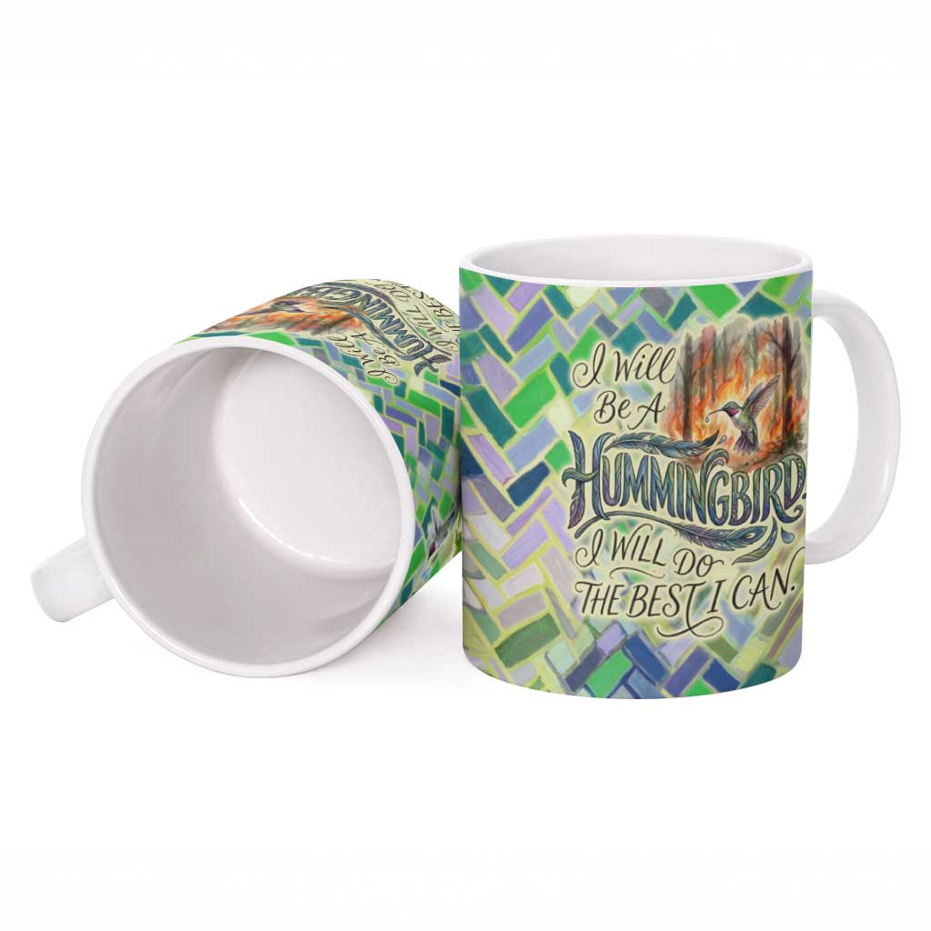 Wangari Maathai Ceramic Mug Hummingbird Quote Tree Planting Theme Environmental Justice Tribute - African Pride